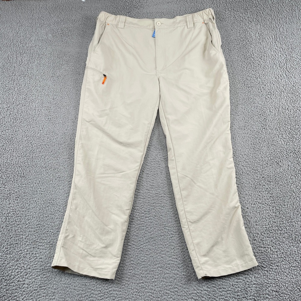 Orvis Pants Mens XL Khaki Jackson Quick Dry UPF 50 Outdoor Hiking Fishing 30L